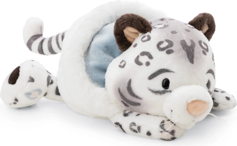 Pluche sneeuwluipaard Eleni Snowbell van NICI GREEN, liggend 20 cm