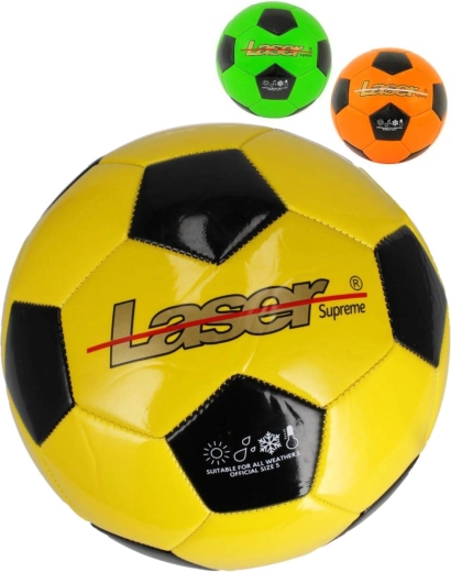 Neonvoetbal Laser maat 5 - 1 stuk