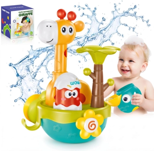 Woopie Baby badspeelgoed met giraf, zuignappen en trechter