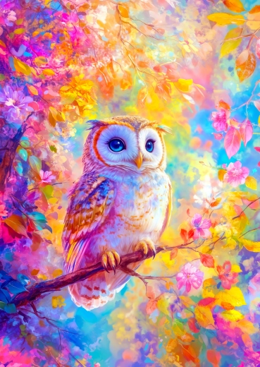 Enjoy puzzel Pastelkleurige uil 1000 stukjes