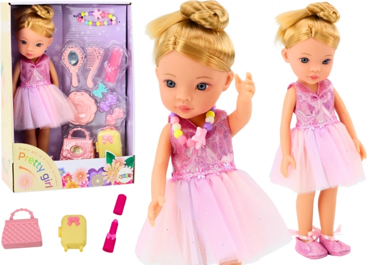 Set jurkjes voor poppen met roze ballerina’s