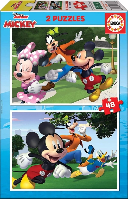 Puzzel Mickey en vrienden 2x48 stukken