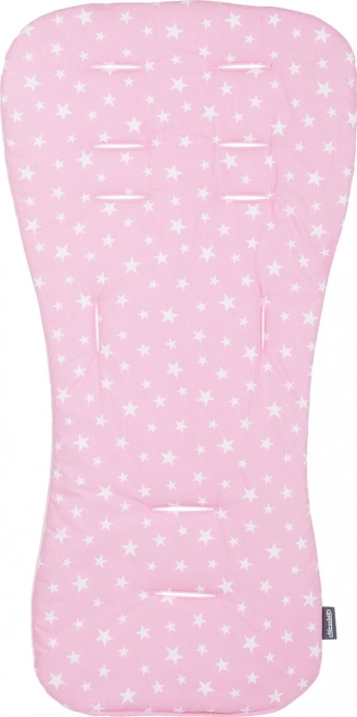 zachte kinderwageninleg pink stars