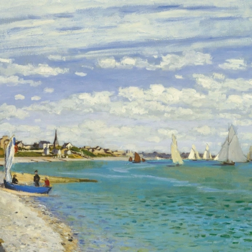 Curiosi vierkante puzzel Q Art: Regatta in Sainte‑Adresse, 66 stukjes