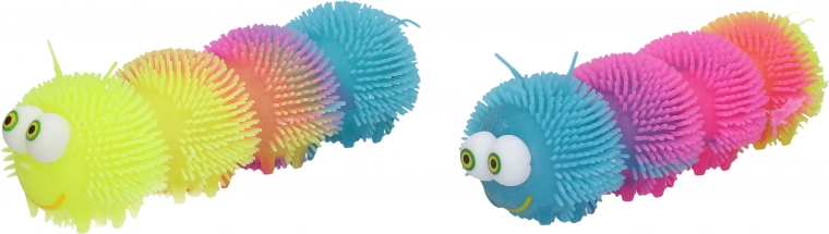 Knijp-rupercaterpillar met lichteffecten 25 cm