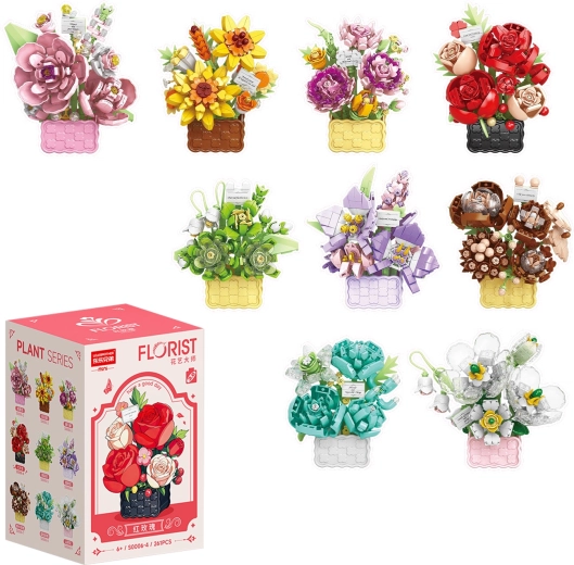Florist bloemenmandjes en weelderige boeketten, 9 soorten