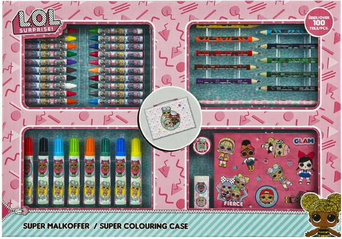 LOL Surprise super schilderset in koffer – meer dan 100 onderdelen - 1 stuk