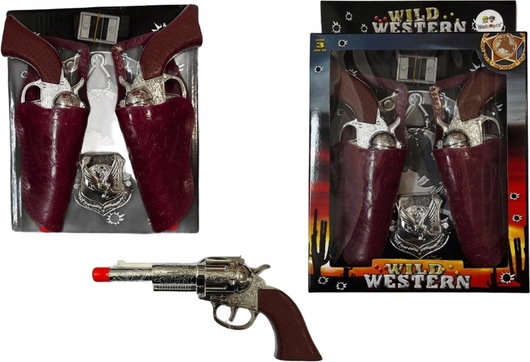 Set kinderrevolvers in doosje - 1 stuk