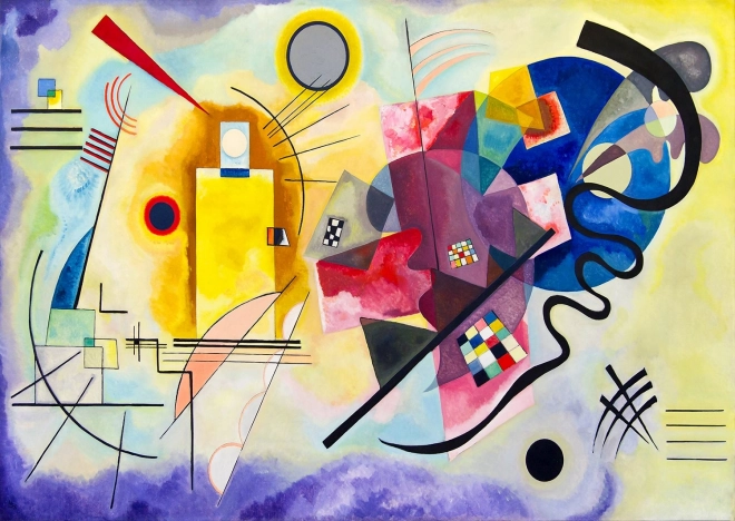 Puzzel Vassily Kandinsky Geel, rood, blauw 1000 stukjes