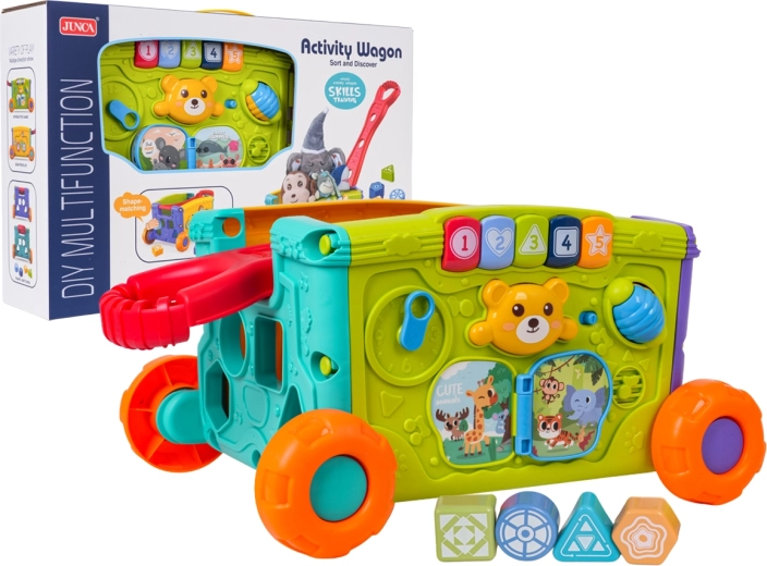 Multifunctionele interactieve loopwagen met activiteiten