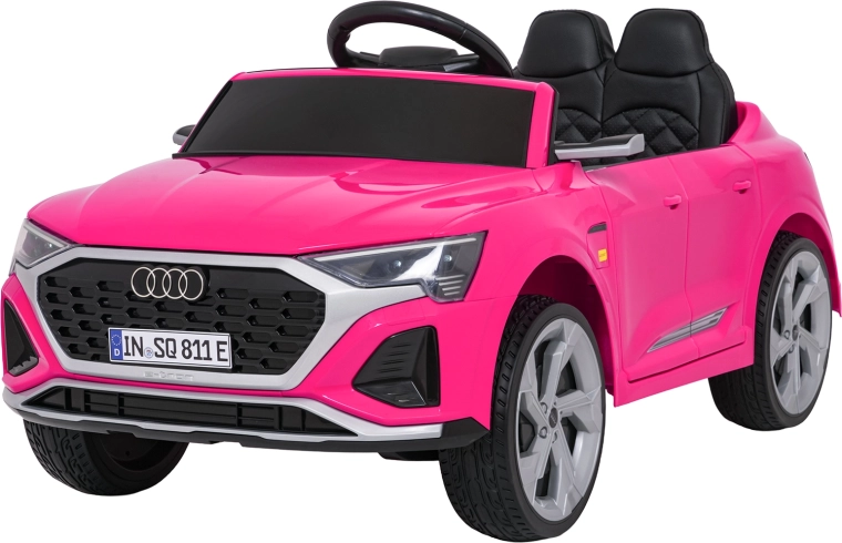 Roze elektrische kinderauto Audi SQ8 met afstandsbediening
