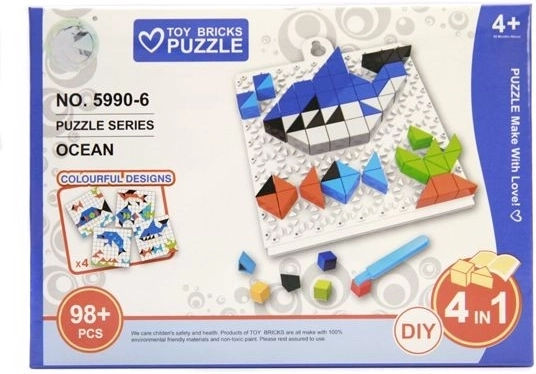 Puzzelbouwset zeedieren – 98 stukjes