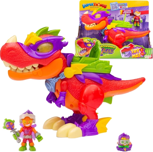 SuperThings V‑Rex Superdino robot – schurkenfiguur met accessoires