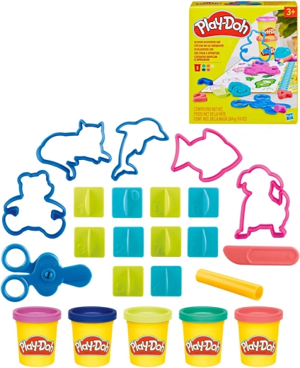 Play-Doh creatieve schoolset met boetseerklei en gereedschap