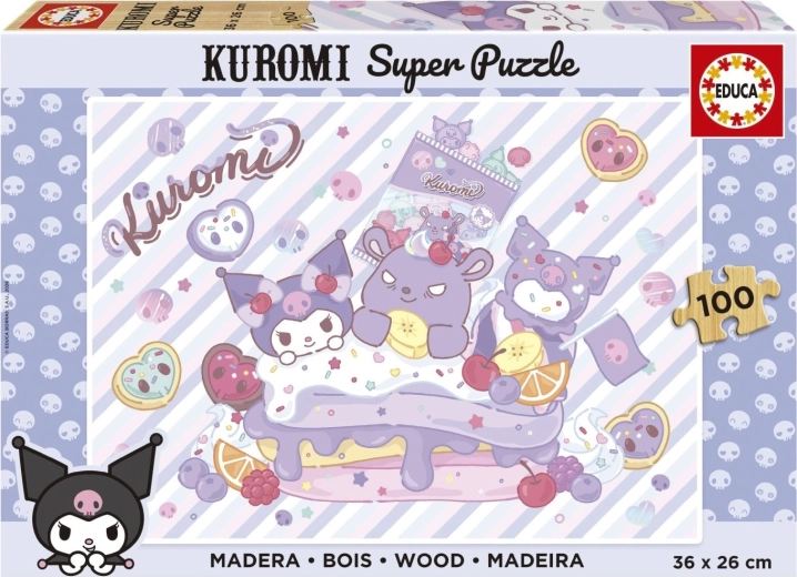 Educa houten puzzel Kuromi 100 stukjes
