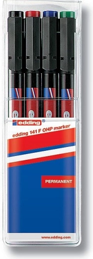 Permanent marker Edding 141 F – set van 4 stuks