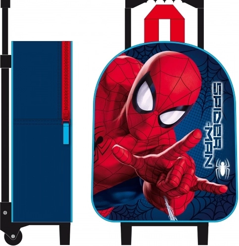 Spider-Man 3D-rugzak op wieltjes ‘Friends around town’ 32 cm