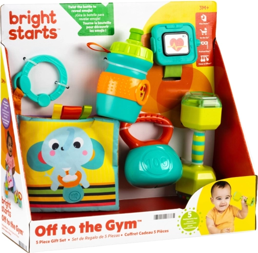 Bright Starts cadeauset speelgoed voor de ontwikkeling van coördinatie en zintuigen Off to the Gym - 5 stuks
