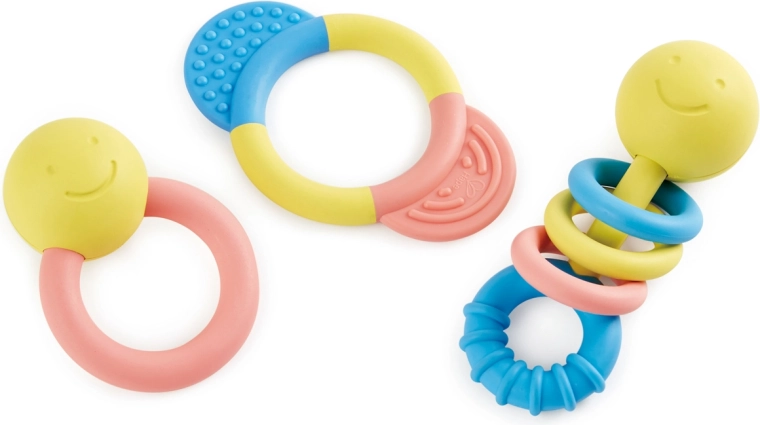 Hape Eco Baby set rammelaars en bijtringen