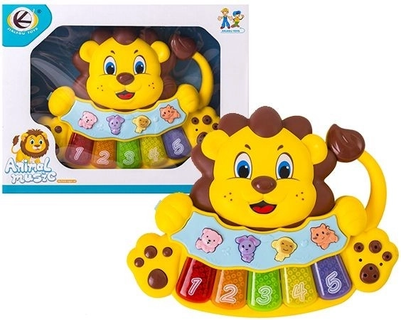 Mini kinderpianootje orgeltje leeuw - 1 stuk