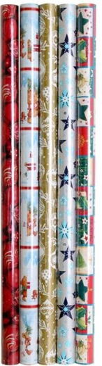 Kerstcadeaupapier 5 m