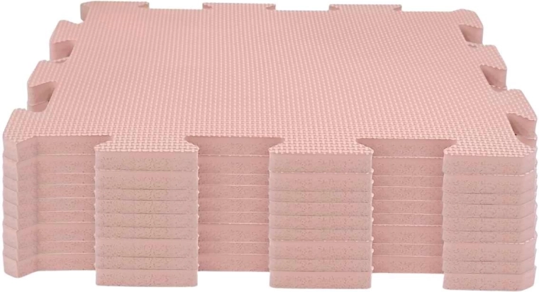 NIDO NIDO schuim speelmat puzzel taupe pink (9 delen)