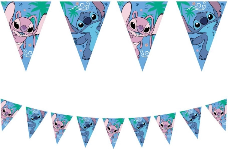 Papieren vlaggenlijn STITCH & ANGEL Disney