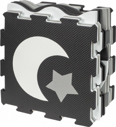 Schuimmat voor kinderen zwart-wit