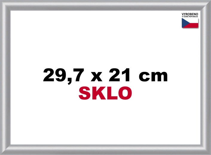 Plastic zilveren lijst voor A4