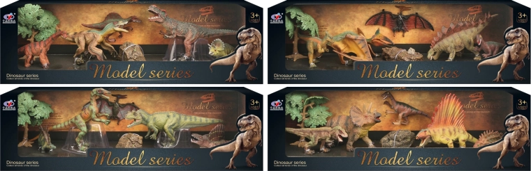 Dinosaurussenwereld – set dinosaurussenfiguren, 4 soorten