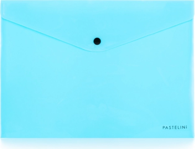 Documentenmap met drukknoop A4 PASTELINI blauw