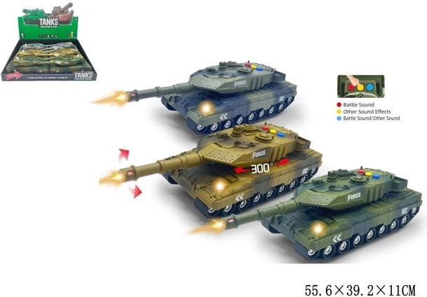 Tank met licht- en geluidseffecten - 1 stuk