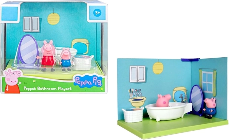 Peppa Pig badkamerset met 2 figuren