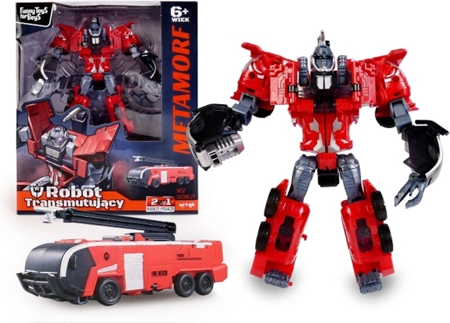 Brandweerwagen en robot