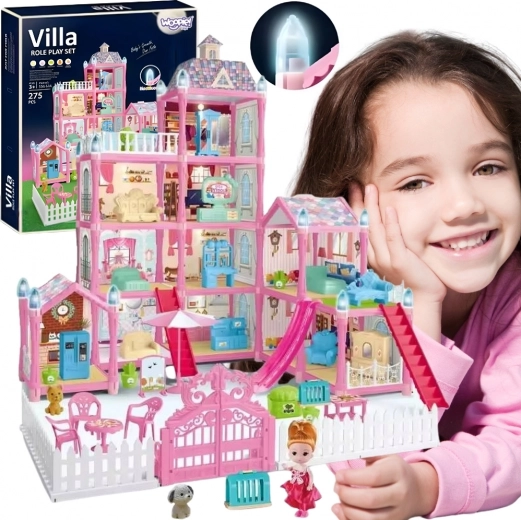 Woopie poppenhuis met verlichting en accessoires