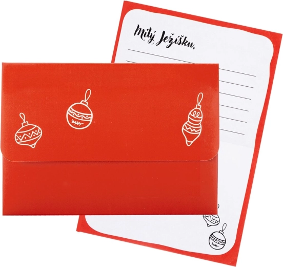 Papieren envelop brief aan het Kerstkind met ingevoegde brief (CZ) - 1 stuk
