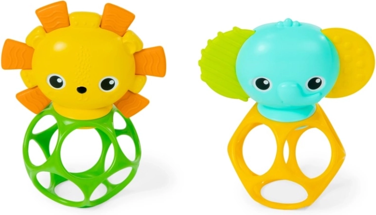 Oball bijtspeeltjes Soother Pals, set van 2 stuks, vanaf 3 maanden