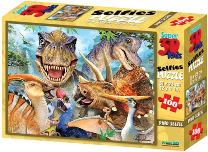 3D-puzzel Dino-selfie 100 stukjes