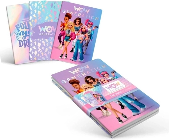 Schrift A5 WOW Generation – set van 3 stuks