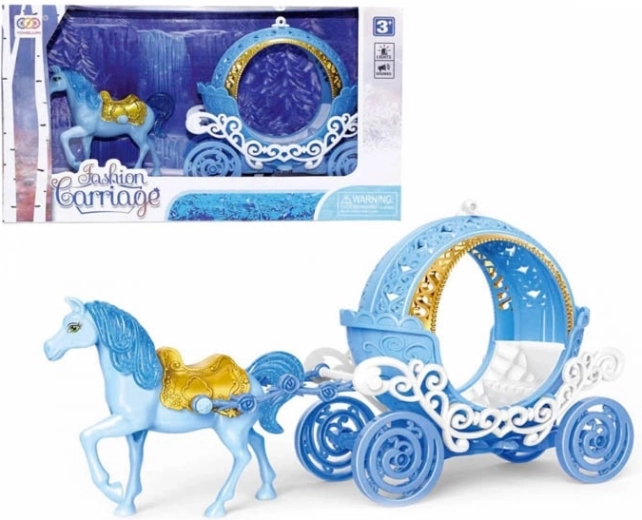 Betoverende koets met paard met licht en melodie