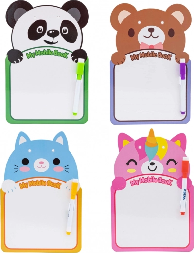 ASTRA uitwisbaar bord met vrolijke dieren en stift