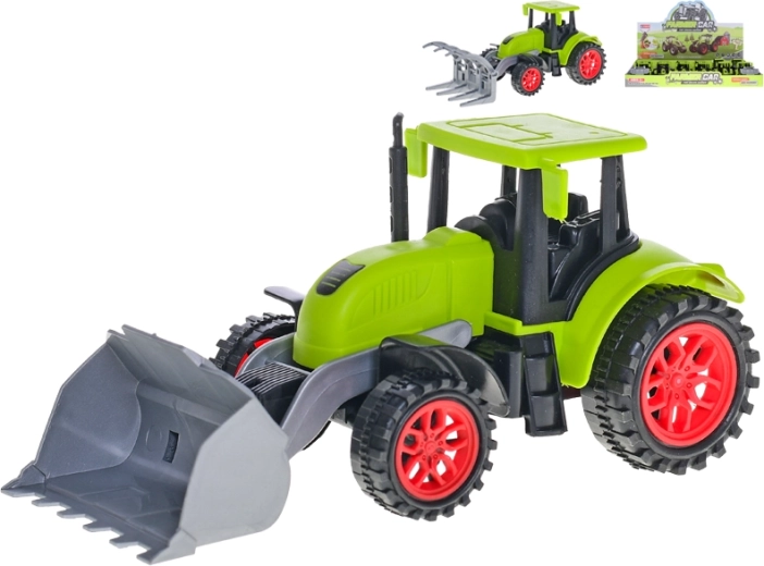 Tractor met vliegwielaandrijving 17 cm – kinderlaadschop of grijper