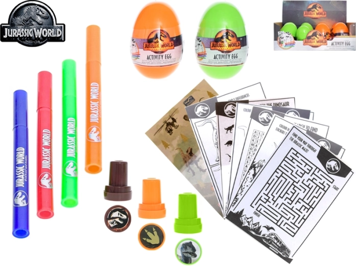Jurassic World – activiteiten set in een dinosaurus ei 16 cm, 2 kleuren