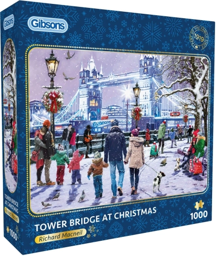 Gibsons puzzel Tower Bridge met Kerst 1000 stukjes