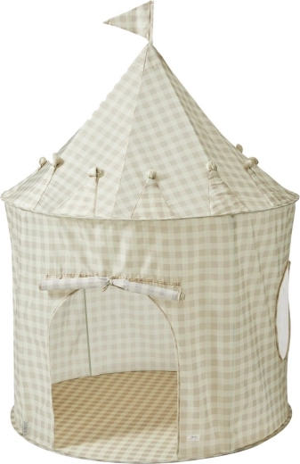3 Sprouts kindertent gerecycled gingham beige