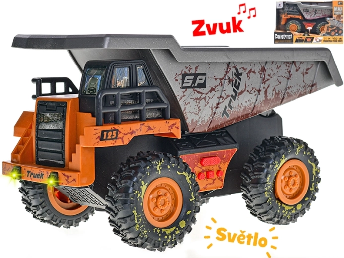 Bouwkiepwagen 25 cm met licht en geluid