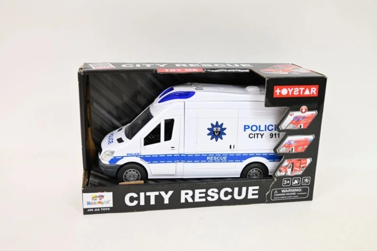 Politiebus met licht en geluid
