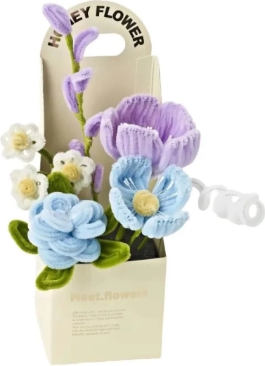 Creatieve DIY-set om een bloemenboeket te maken voor kinderen