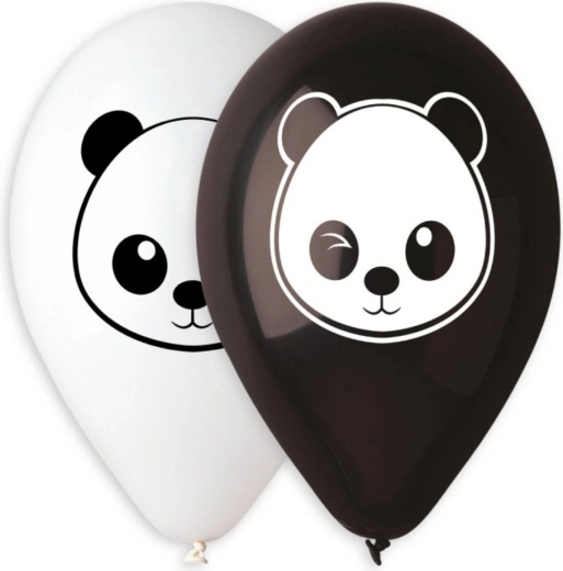 Gemar latex ballon met pandaprint 30 cm (pastel) - 1 stuk