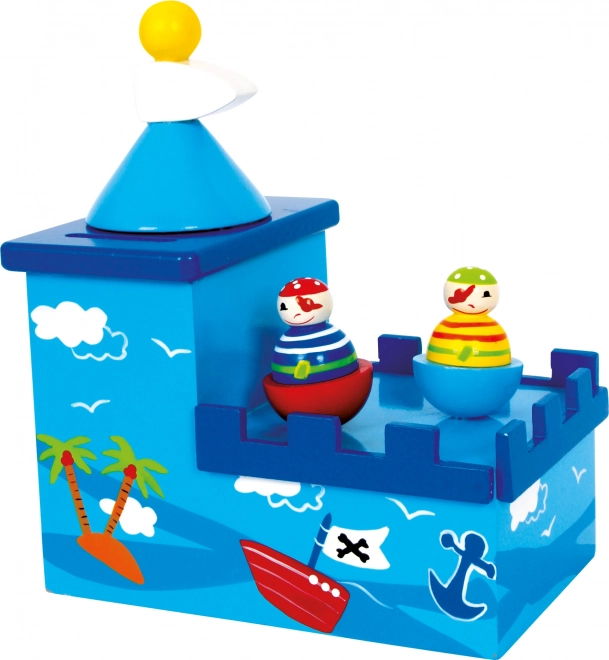 Small Foot houten spaarpot-muziekdoos Olli en Bolli